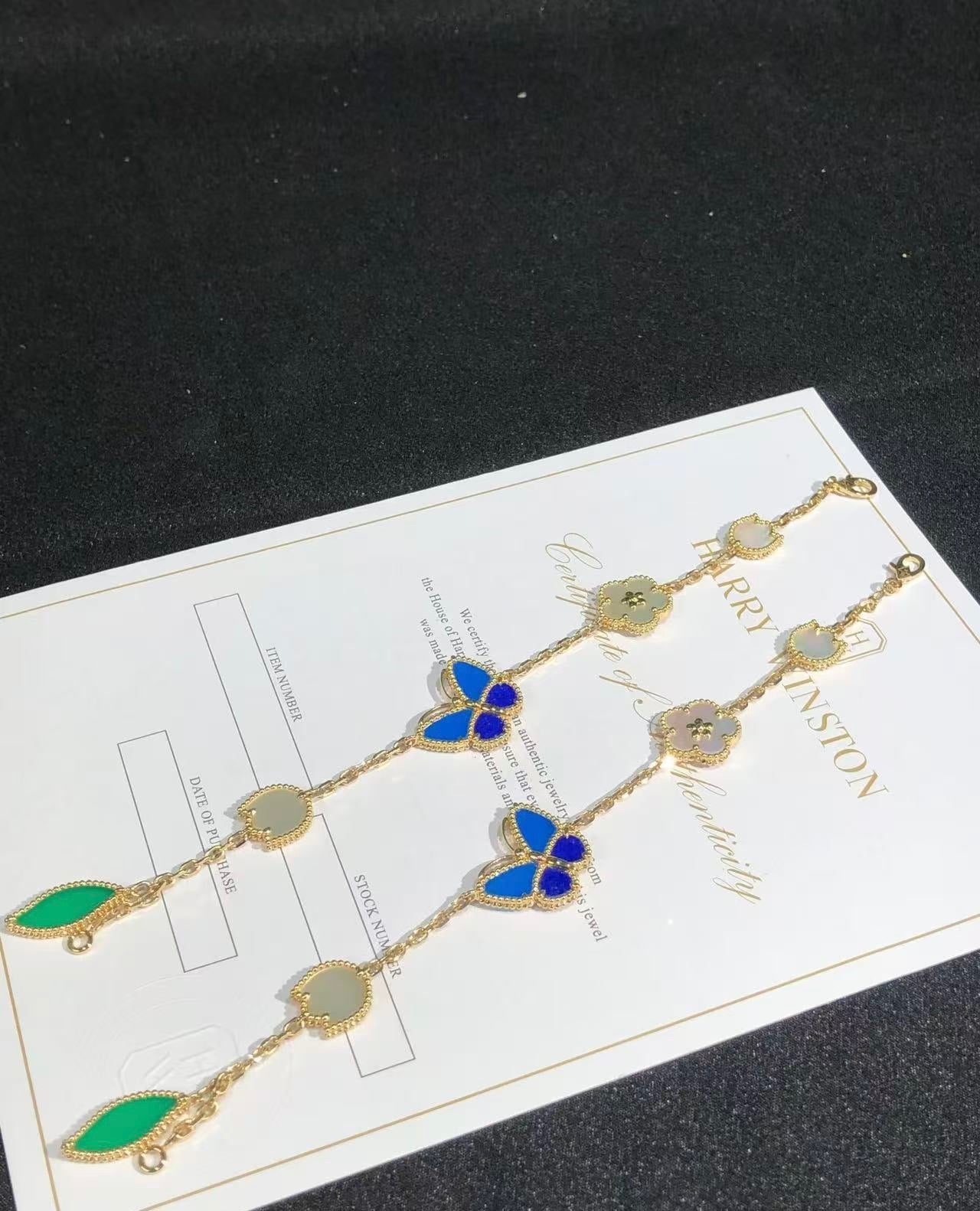 [Lumi Jewelry]LUCKY SPRING BUTTERFLY 5 MOTIF BRACELET