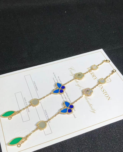 [Lumi Jewelry]LUCKY SPRING BUTTERFLY 5 MOTIF BRACELET