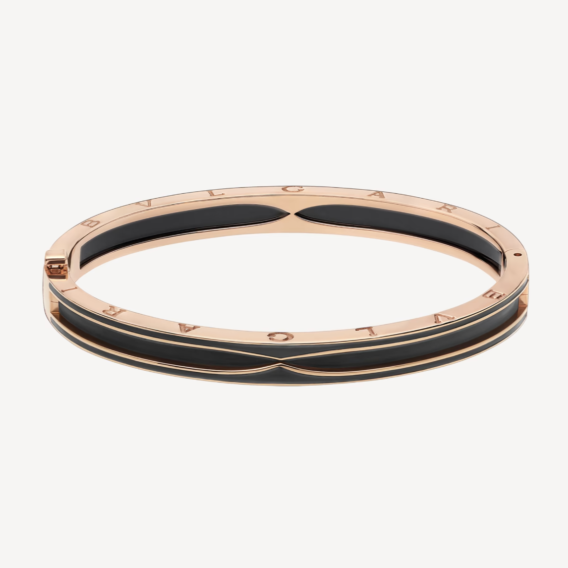 [Lumi Jewelry]ZERO 1 PINK GOLD WITH MATTE BLACK CERAMIC BRACELET