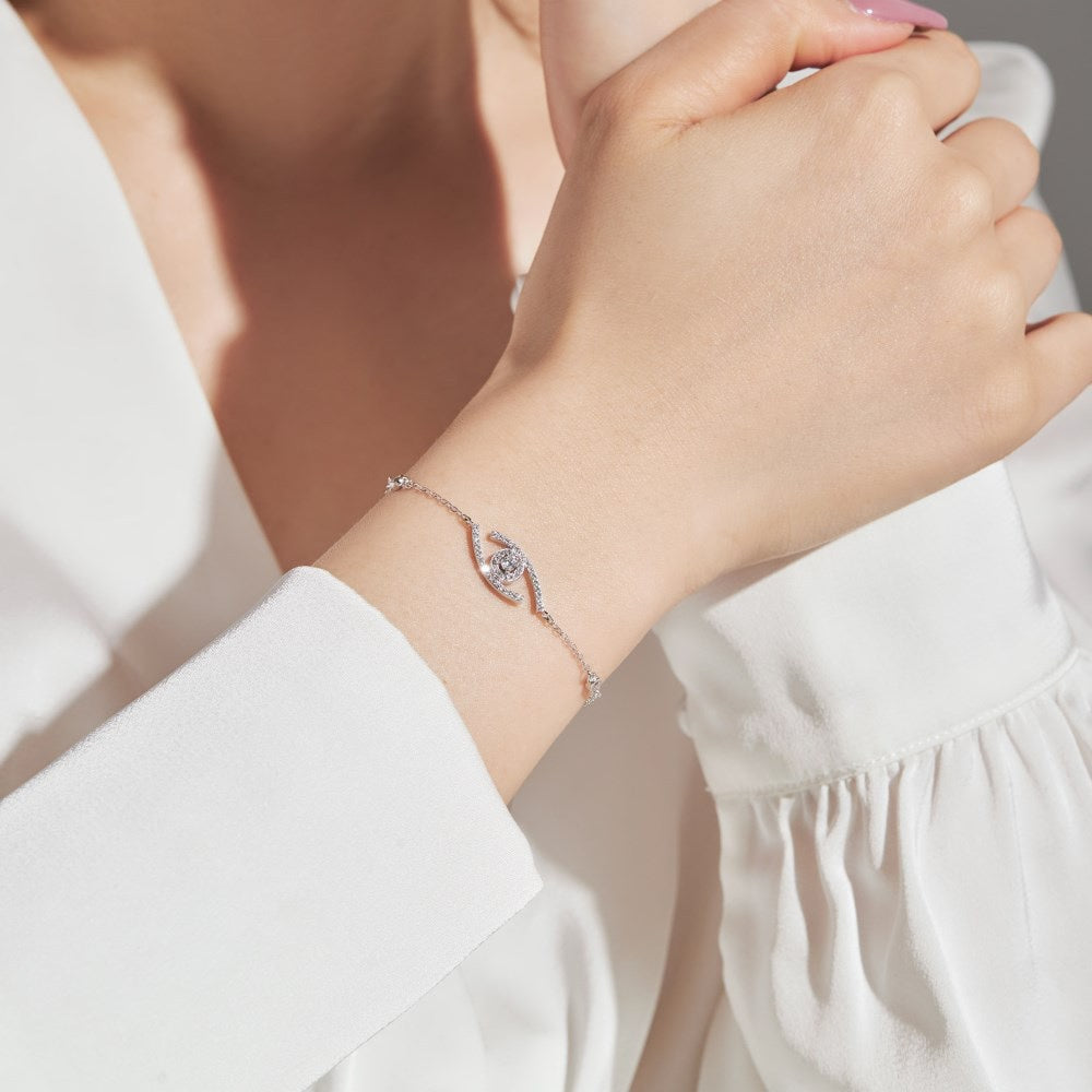 [Lumi Jewelery]Lucky Eye Pave-Set Diamond Bracelet