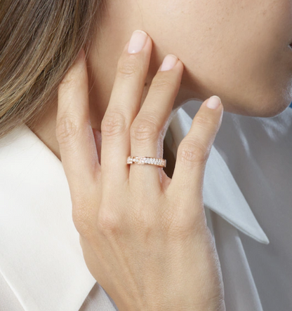 [Lumi Jewelry]ALLIANCE LIENS VIDENCE PAVED DIAMOND 4MM RING