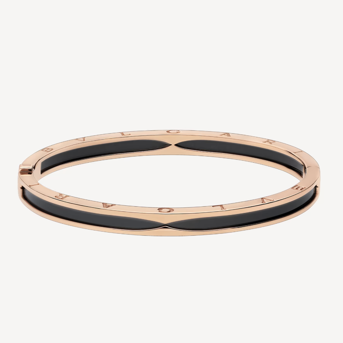 [Lumi Jewelry]ZERO 1 PINK GOLD WITH BLACK CERAMIC BRACELET