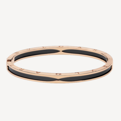[Lumi Jewelry]ZERO 1 PINK GOLD WITH BLACK CERAMIC BRACELET