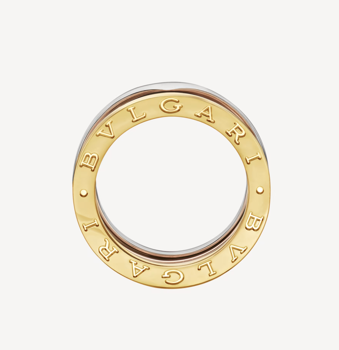 [Lumi Jewelry]ZERO 1 THREE-BAND ROSE WHITE AND YELLOW RING
