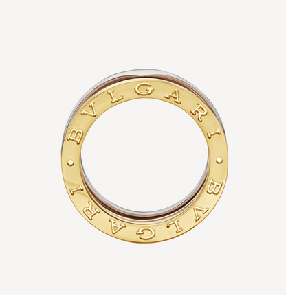 [Lumi Jewelry]ZERO 1 THREE-BAND ROSE WHITE AND YELLOW RING