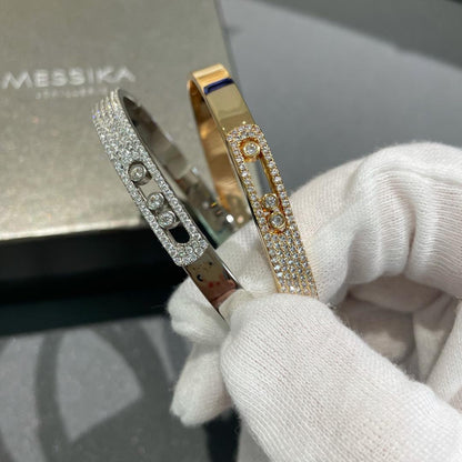 [Lumi Jewelery]Move Noa Rose Gold Pav辿 Diamond Bangle Bracelet