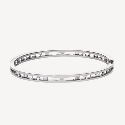[Lumi Jewelry]ZERO 1 SPIRAL LOGO SILVER BRACELET