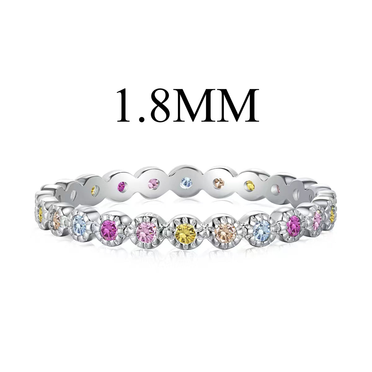 [Lumi Jewelry]Unique Scintillating Round Cut Daily Ring