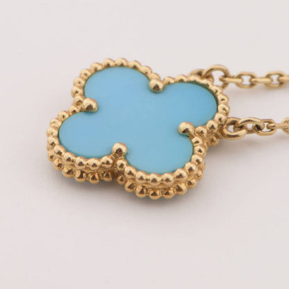 [Lumi Jewelry]CLOVER 15MM VINTAGE TURQUOISE NECKLACE