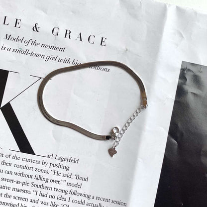 [Lumi Jewelry]Flat Snake Bone Chain Blade Necklace