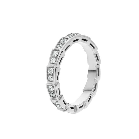 [Lumi Jewelry]SERPENTI RING SILVER DIAMOND PAVED 3MM