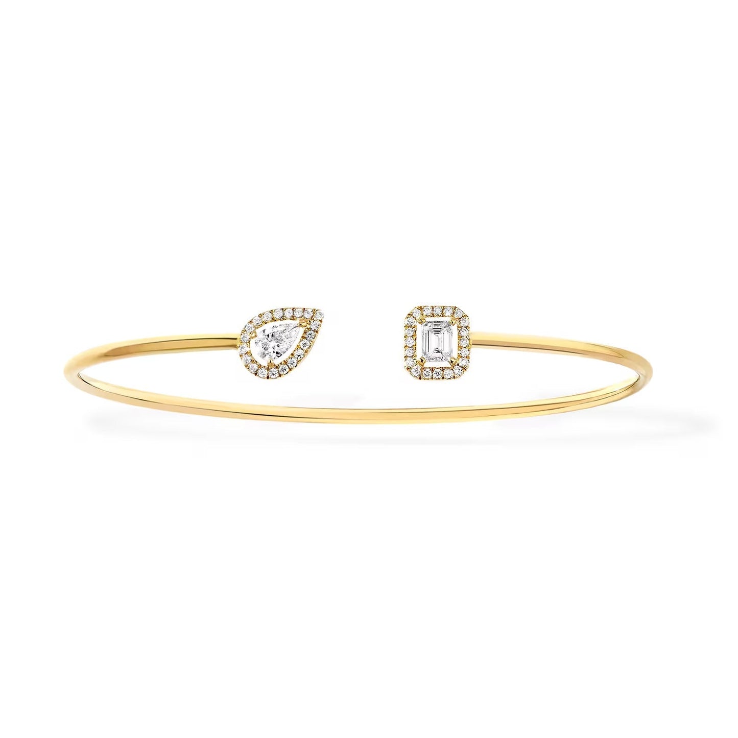 [Lumi Jewelery]JONC FLEX MY TWIN TOI & MOI SILVER DIAMOND BRACELET