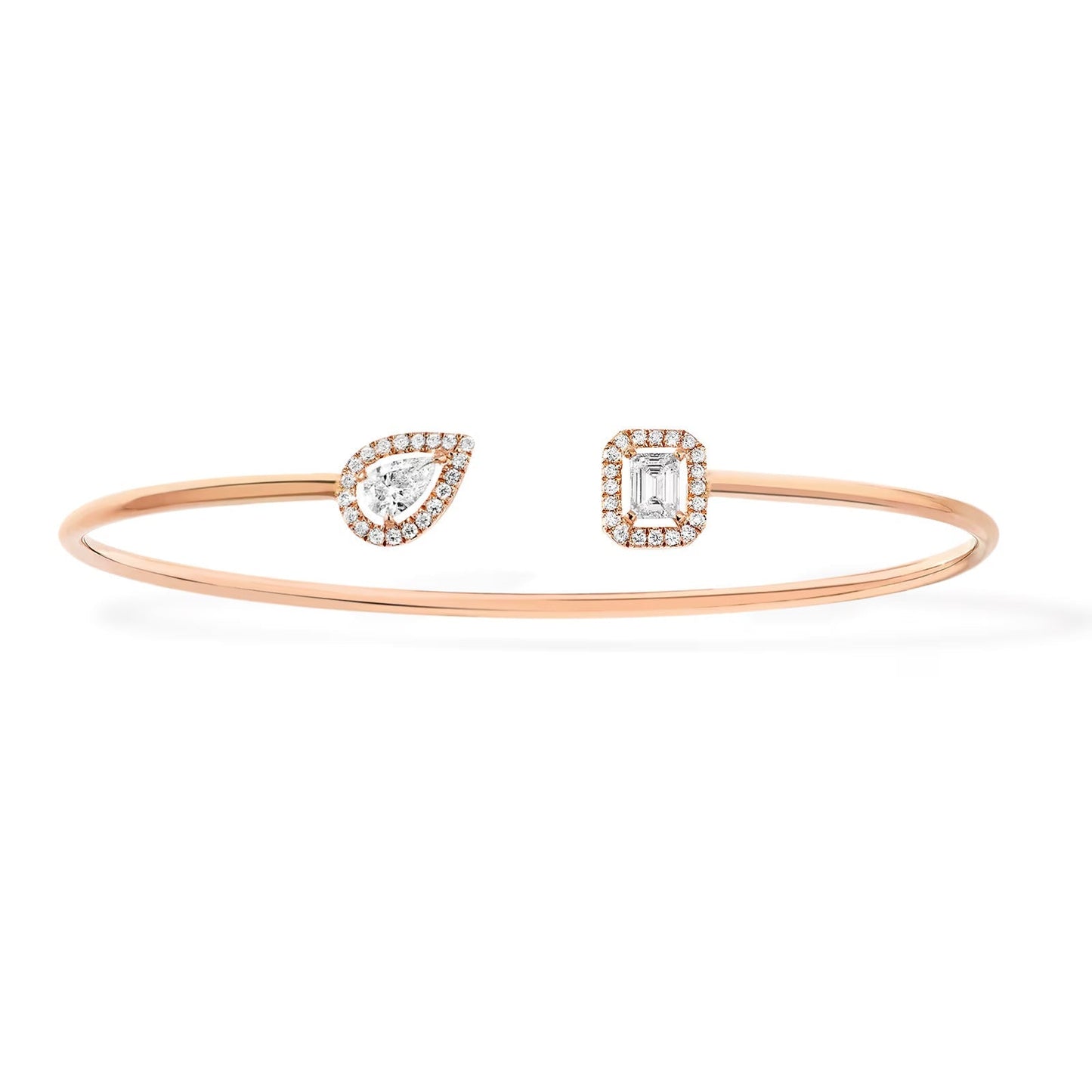 [Lumi Jewelery]JONC FLEX MY TWIN TOI & MOI SILVER DIAMOND BRACELET