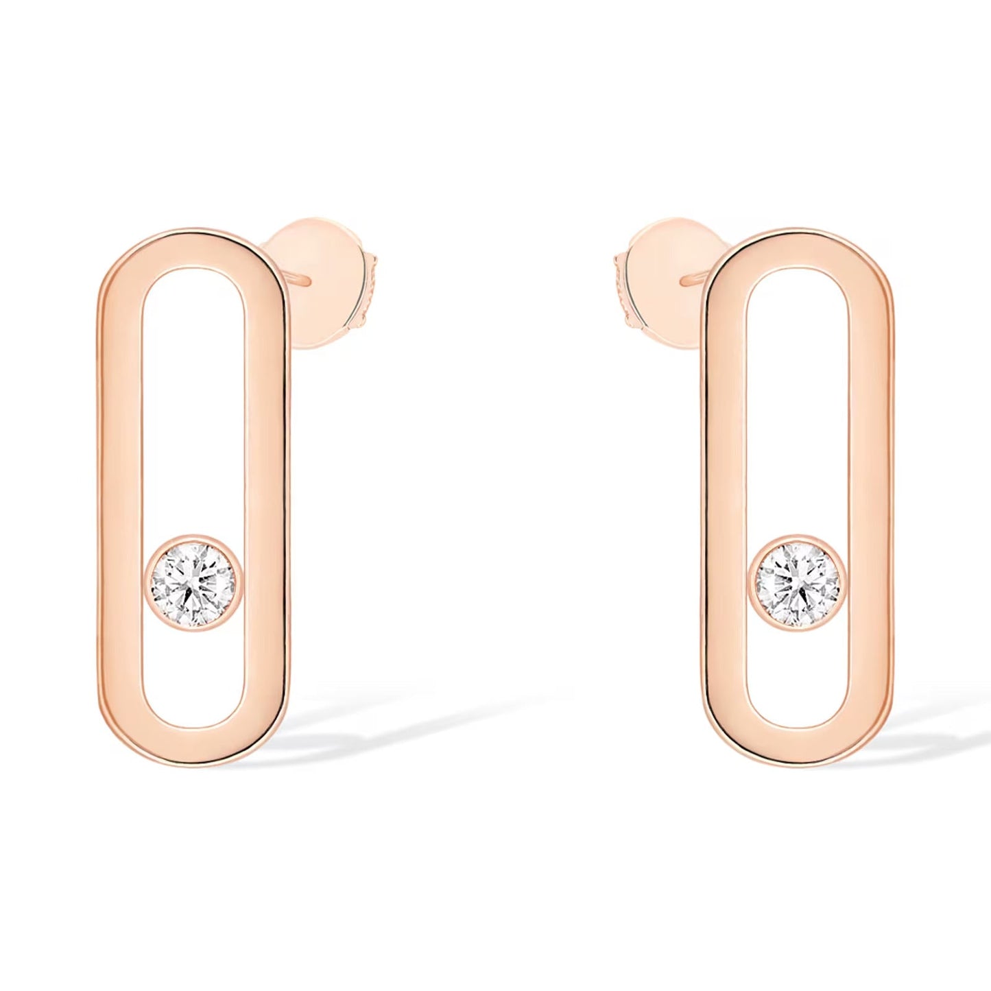 [Lumi Jewelery]MOVE UNO SMALL 1 DIAMOND EARRINGS