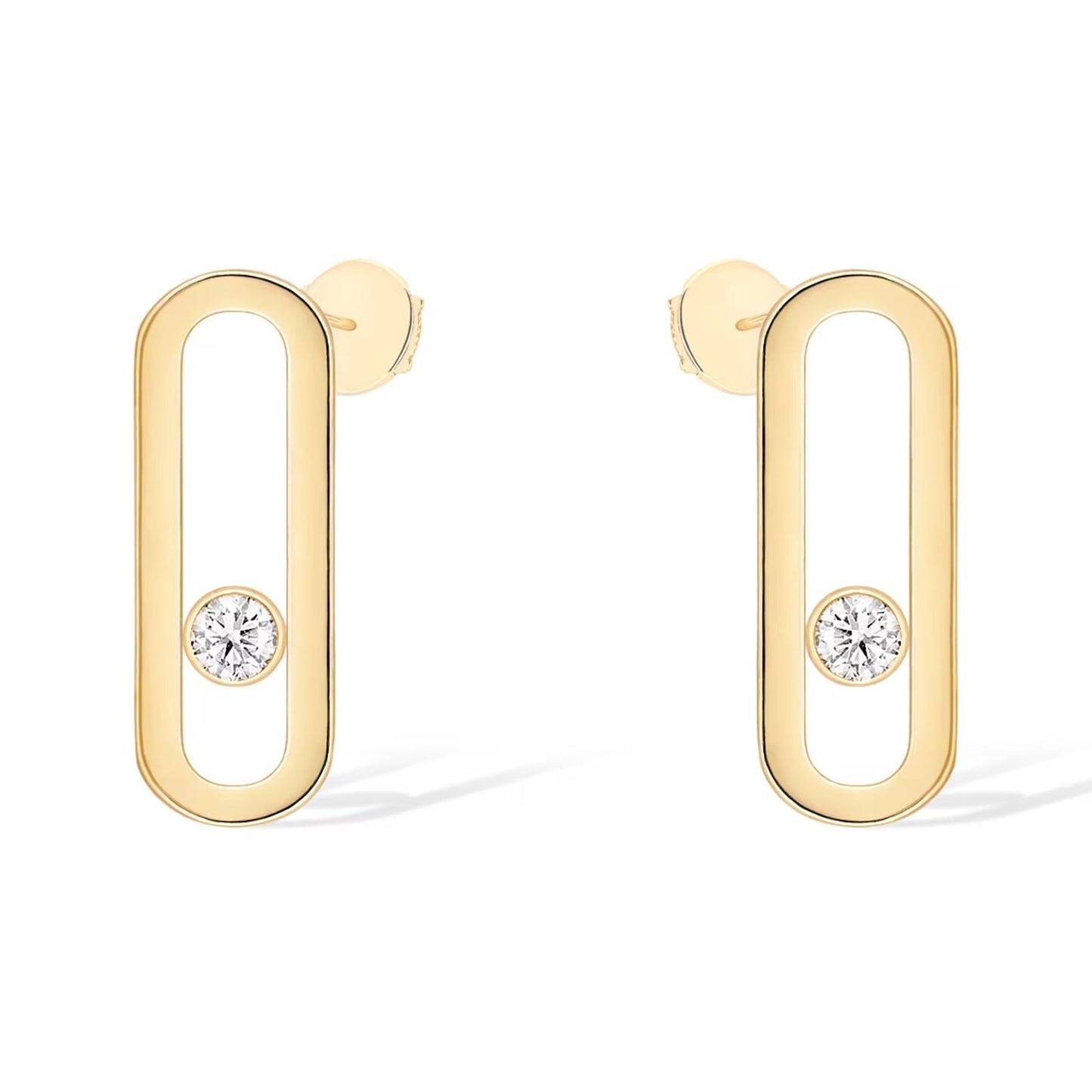 [Lumi Jewelery]MOVE UNO SMALL 1 DIAMOND EARRINGS