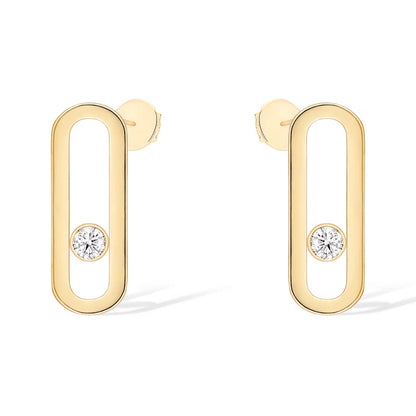 [Lumi Jewelery]MOVE UNO SMALL 1 DIAMOND EARRINGS