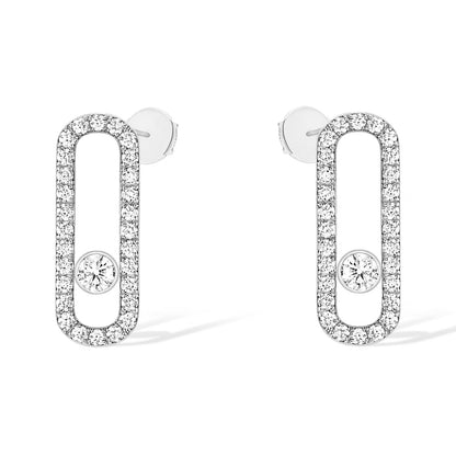[Lumi Jewelery]MOVE UNO STUD DIAMOND PAVED EARRINGS