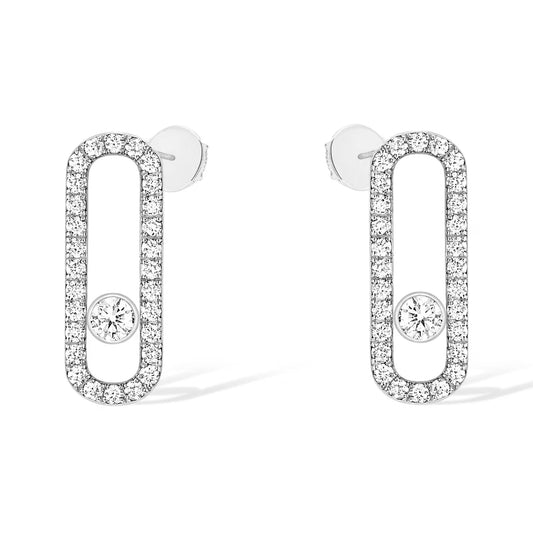 [Lumi Jewelery]MOVE UNO STUD DIAMOND PAVED EARRINGS