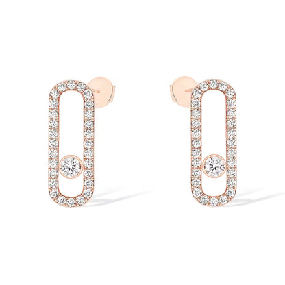 [Lumi Jewelery]MOVE UNO STUD DIAMOND PAVED EARRINGS