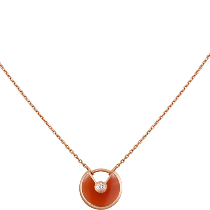 [Lumi Jewelry]AMULETTE GOLD CARNELIAN ONYX NECKLACE