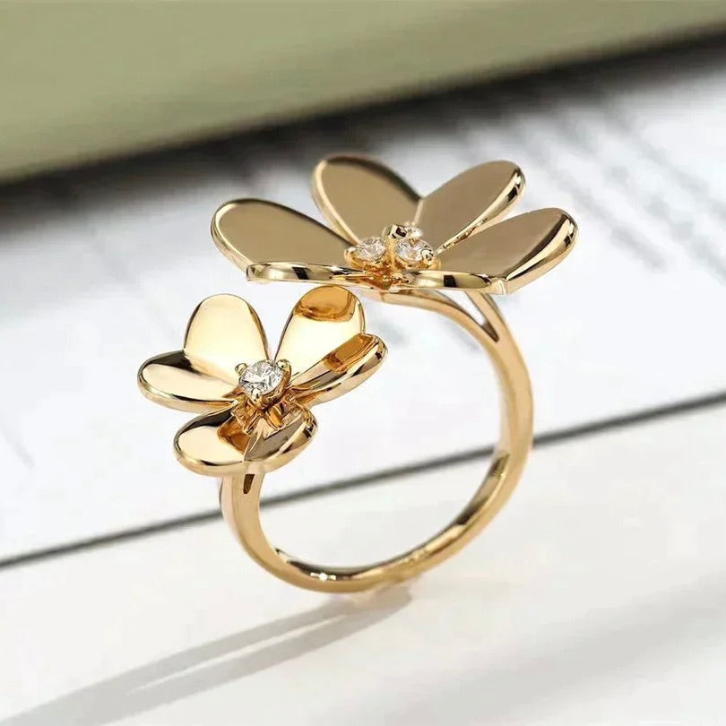 [Lumi Jewelry]CLOVER COMOS GOLD DIAMOND RING