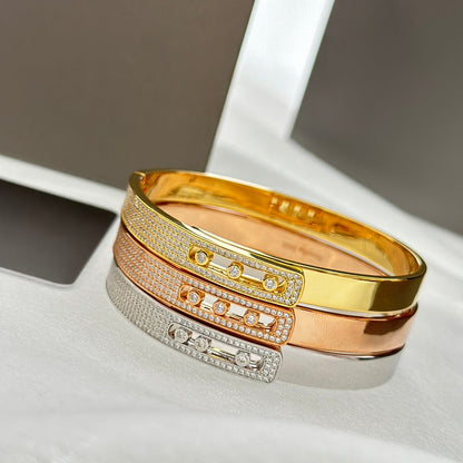 [Lumi Jewelery]Move Noa Rose Gold Pav辿 Diamond Bangle Bracelet