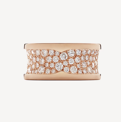 [Lumi Jewelry]ZERO 1 WITH PAVED DIAMONDS ON THE SPIRAL RING