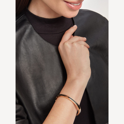 [Lumi Jewelry]ZERO 1 PINK GOLD WITH BLACK CERAMIC BRACELET