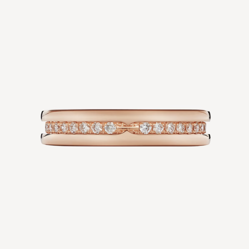 [Lumi Jewelry]ZERO 1 ONE-BAND PAVED DIAMONDS ON THE SPIRAL RING