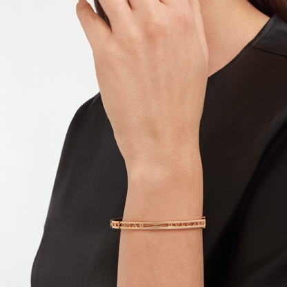 [Lumi Jewelry]ZERO 1 SPIRAL LOGO PINK GOLD BRACELET