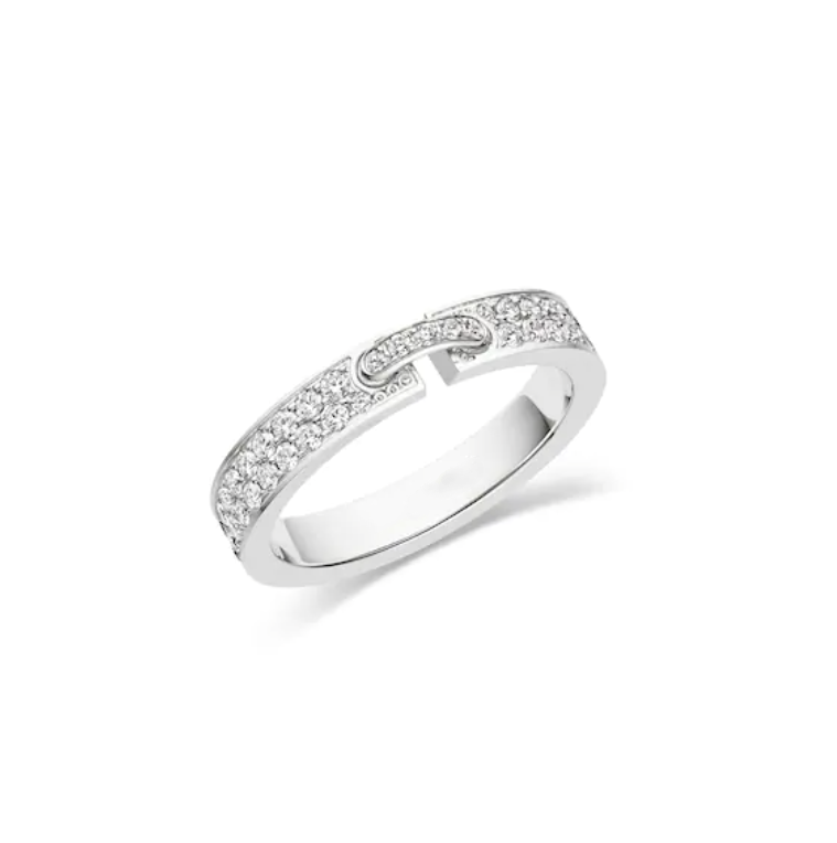 [Lumi Jewelry]ALLIANCE LIENS VIDENCE PAVED DIAMOND 4MM RING