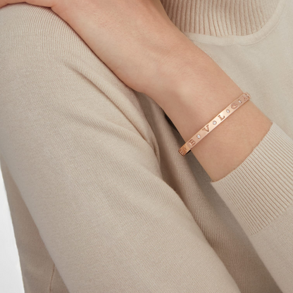 [Lumi Jewelry]ZERO 1 PINK GOLD 12 DIAMONDS BRACELET