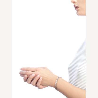 [Lumi Jewelry]ZERO 1 SPIRAL LOGO SILVER BRACELET