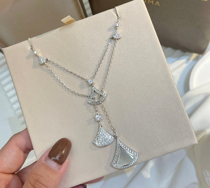 [Lumi Jewelry]DREAM NECKLACE WHITE MOP FULL DIAMOND