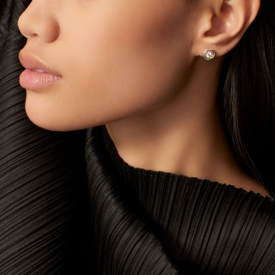 [Lumi Jewelry]TRINITY STUD DIAMOND EARRINGS
