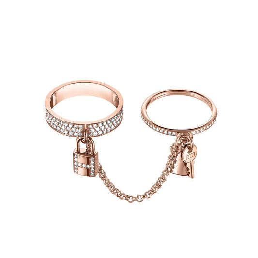 [Lumi Jewelry]HM KELLY CLOCHETTE DOUBLE RING IN  WITH DIAMONDS
