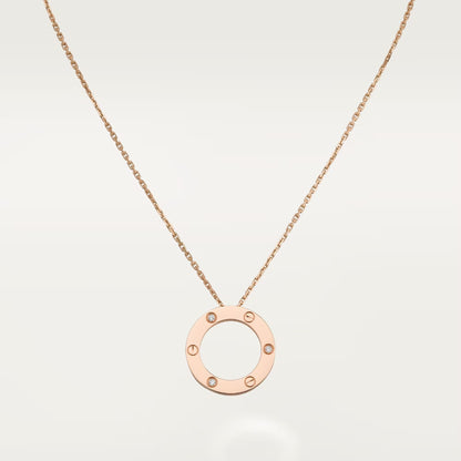 [Lumi Jewelry]LOVE NECKLACE 16MM 3 DIAMONDS