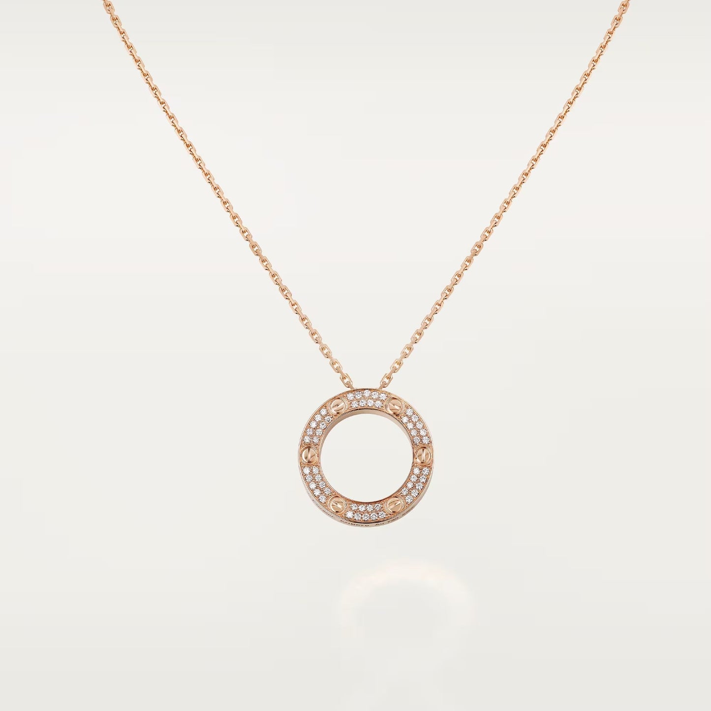 [Lumi Jewelry]LOVE NECKLACE 16MM  FULL DIAMOND