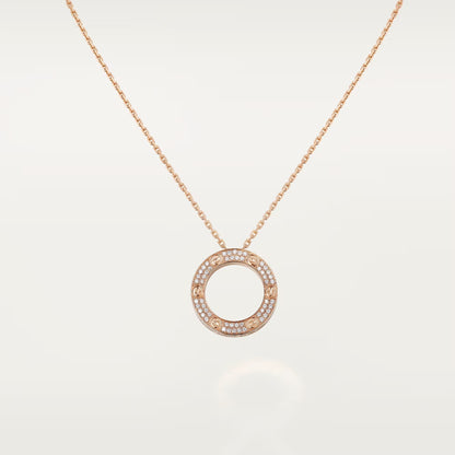 [Lumi Jewelry]LOVE NECKLACE 16MM  FULL DIAMOND