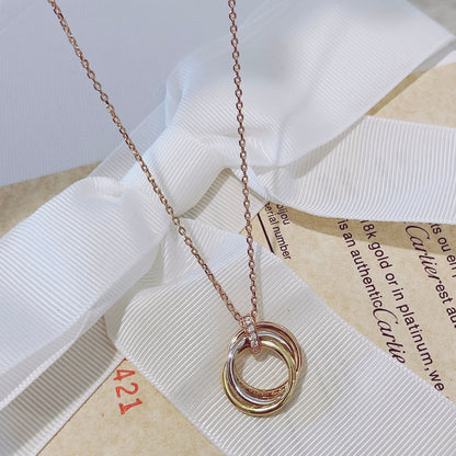 [Lumi Jewelry]TRINITY NECKLACE GOLD  DIAMONDS