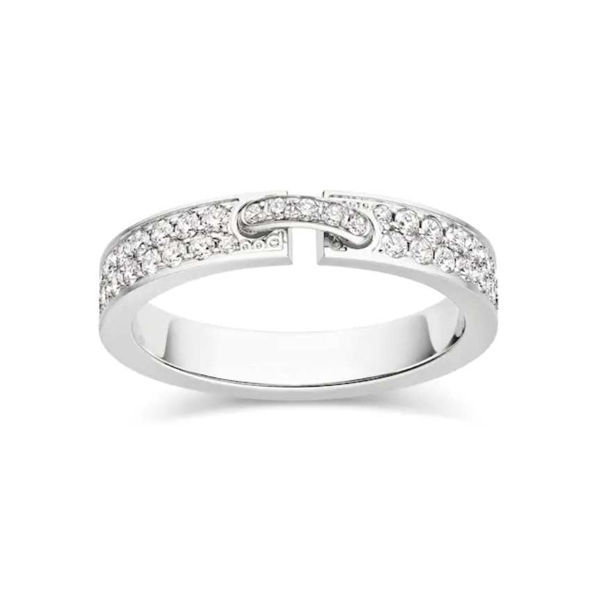 [Lumi Jewelry]ALLIANCE LIENS VIDENCE PAVED DIAMOND 4MM RING