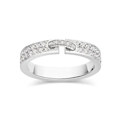 [Lumi Jewelry]ALLIANCE LIENS VIDENCE PAVED DIAMOND 4MM RING
