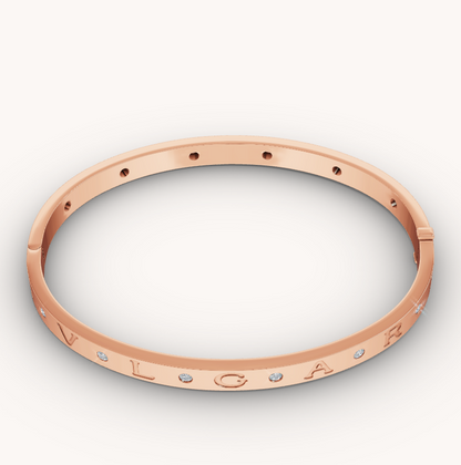 [Lumi Jewelry]ZERO 1 PINK GOLD 12 DIAMONDS BRACELET