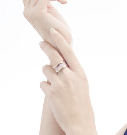 [Lumi Jewelry]ZERO 1 WITH PAVED DIAMONDS ON THE SPIRAL RING