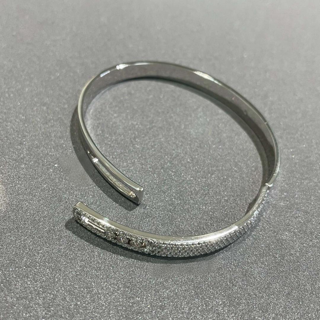 [Lumi Jewelery]Move Noa Rose Gold Pav辿 Diamond Bangle Bracelet