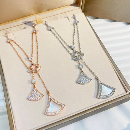 [Lumi Jewelry]DREAM NECKLACE WHITE MOP FULL DIAMOND