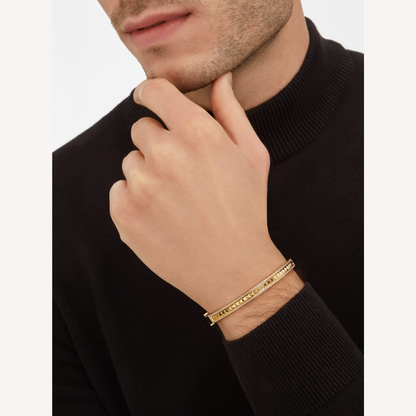 [Lumi Jewelry]ZERO 1 SPIRAL AND PAVED DIAMOND GOLD BRACELET