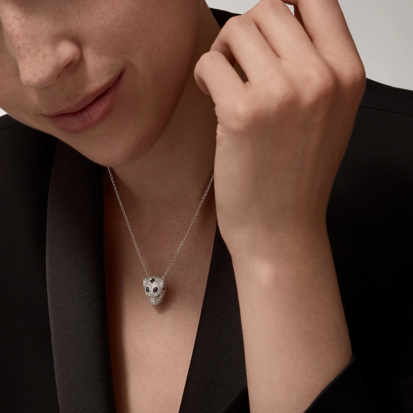 [Lumi Jewelry]PANTHERE FULL DIAMOND NECKLACE