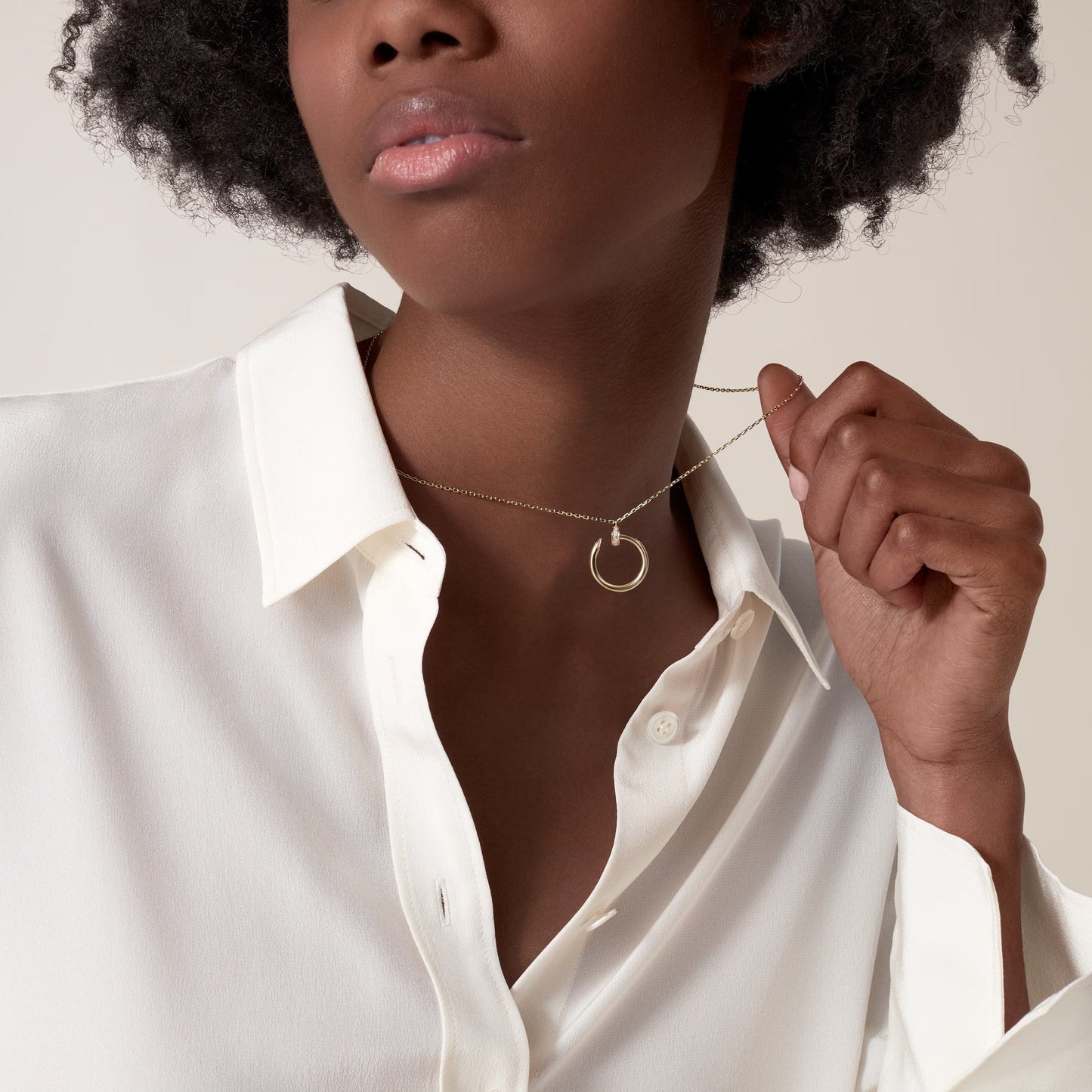[Lumi Jewelry]JUSTE NECKLACE HALF DIAMOND