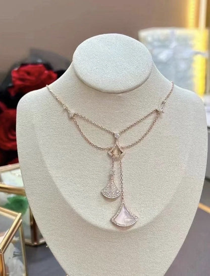 [Lumi Jewelry]DREAM NECKLACE WHITE MOP FULL DIAMOND